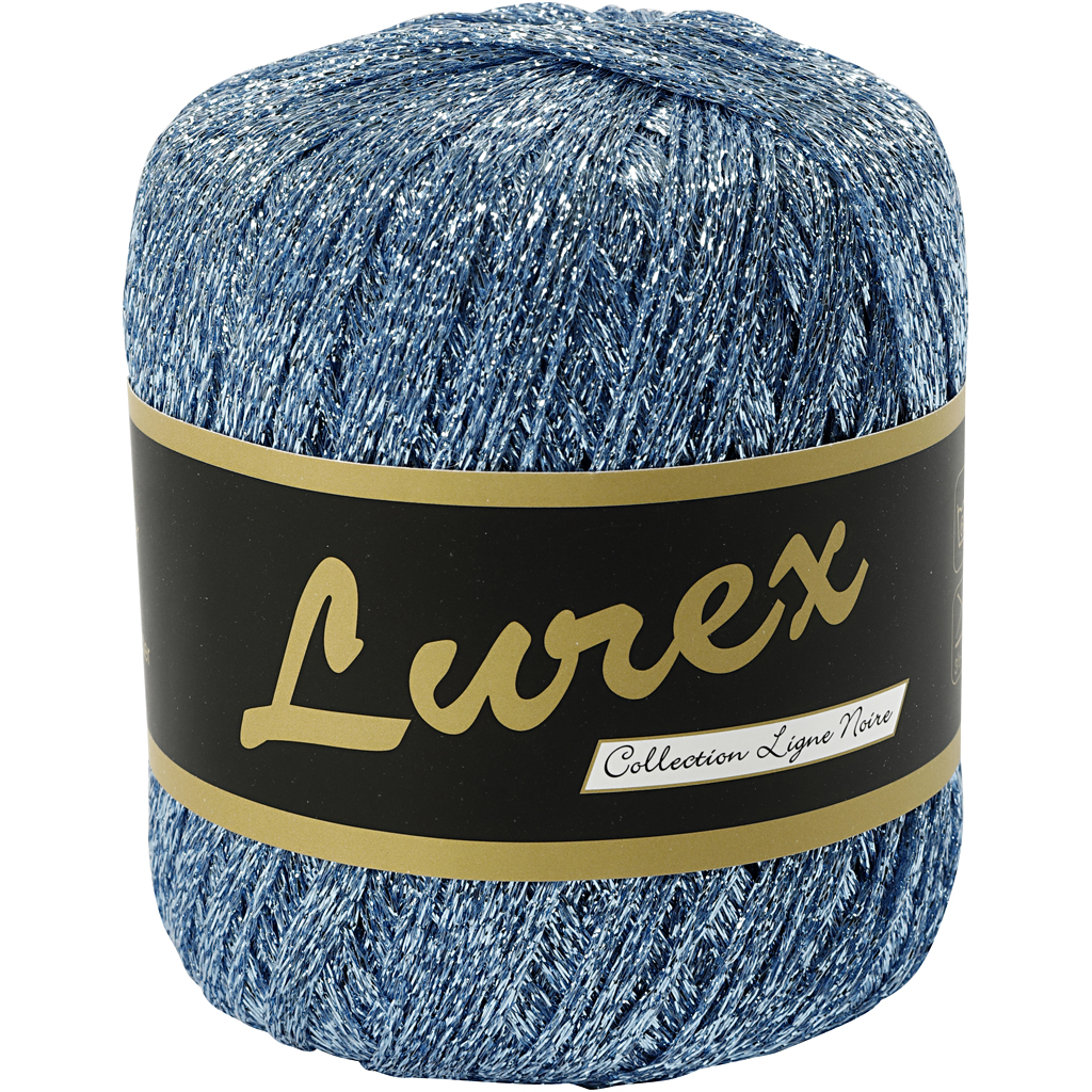 Lurex lõng, L: 160 M, helesinine, 25 g/ 1 palli kohta