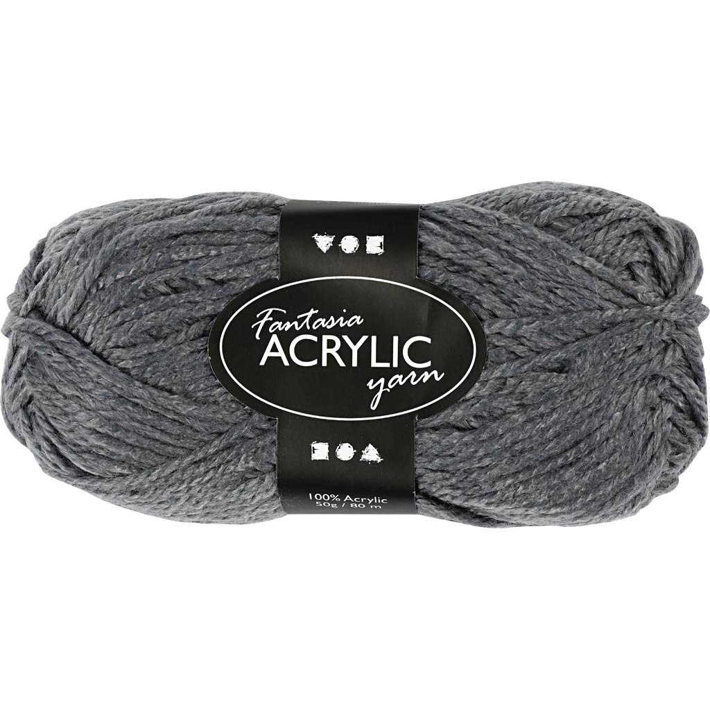 Fantasia akrüüllõng, L: 80 M, vardad 4,5-5, hall, 50 g/ 1 pallikas