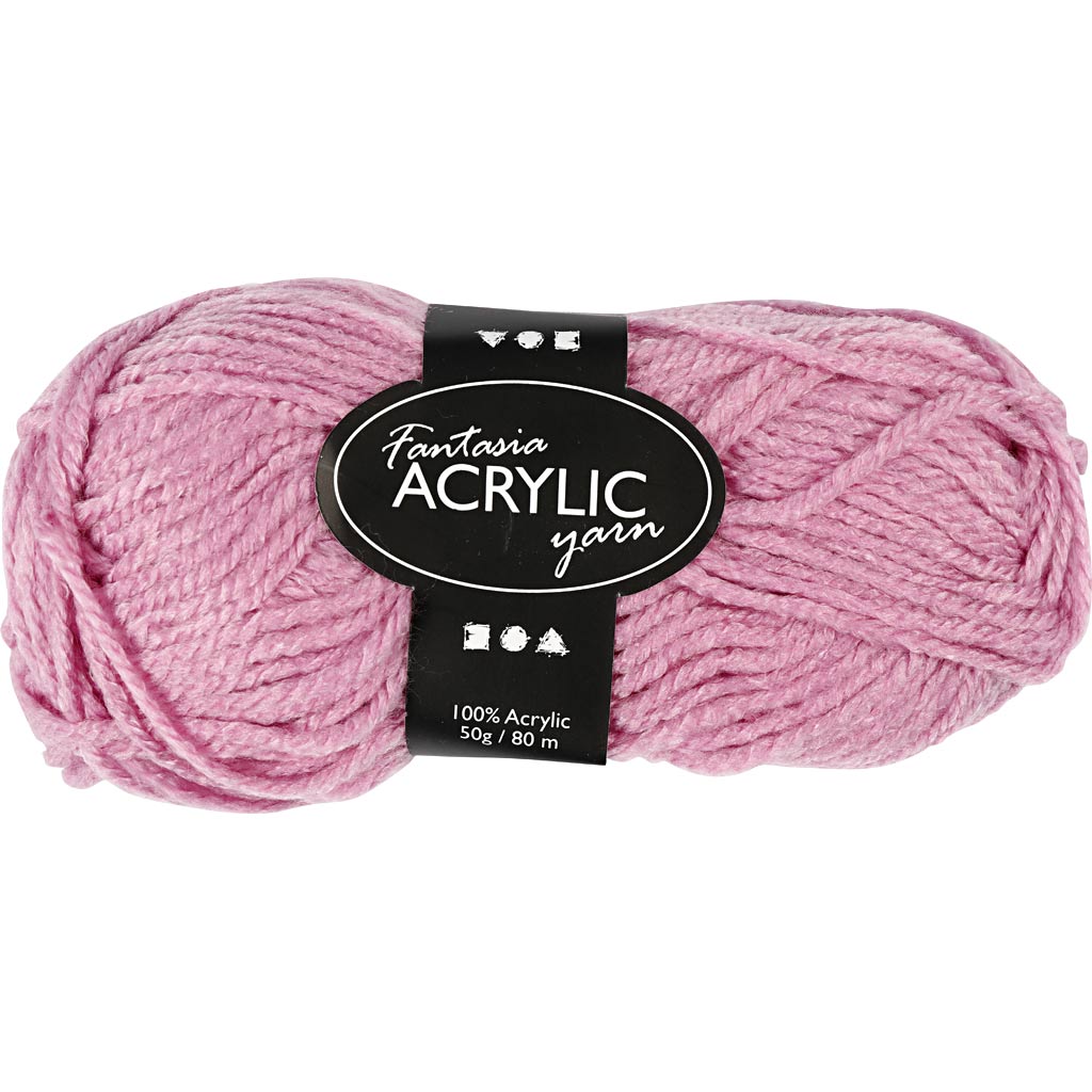 Fantasia akrüüllõng, L: 80 M, vardad 4,5-5, roosa, 50 g/ 1 pallikas