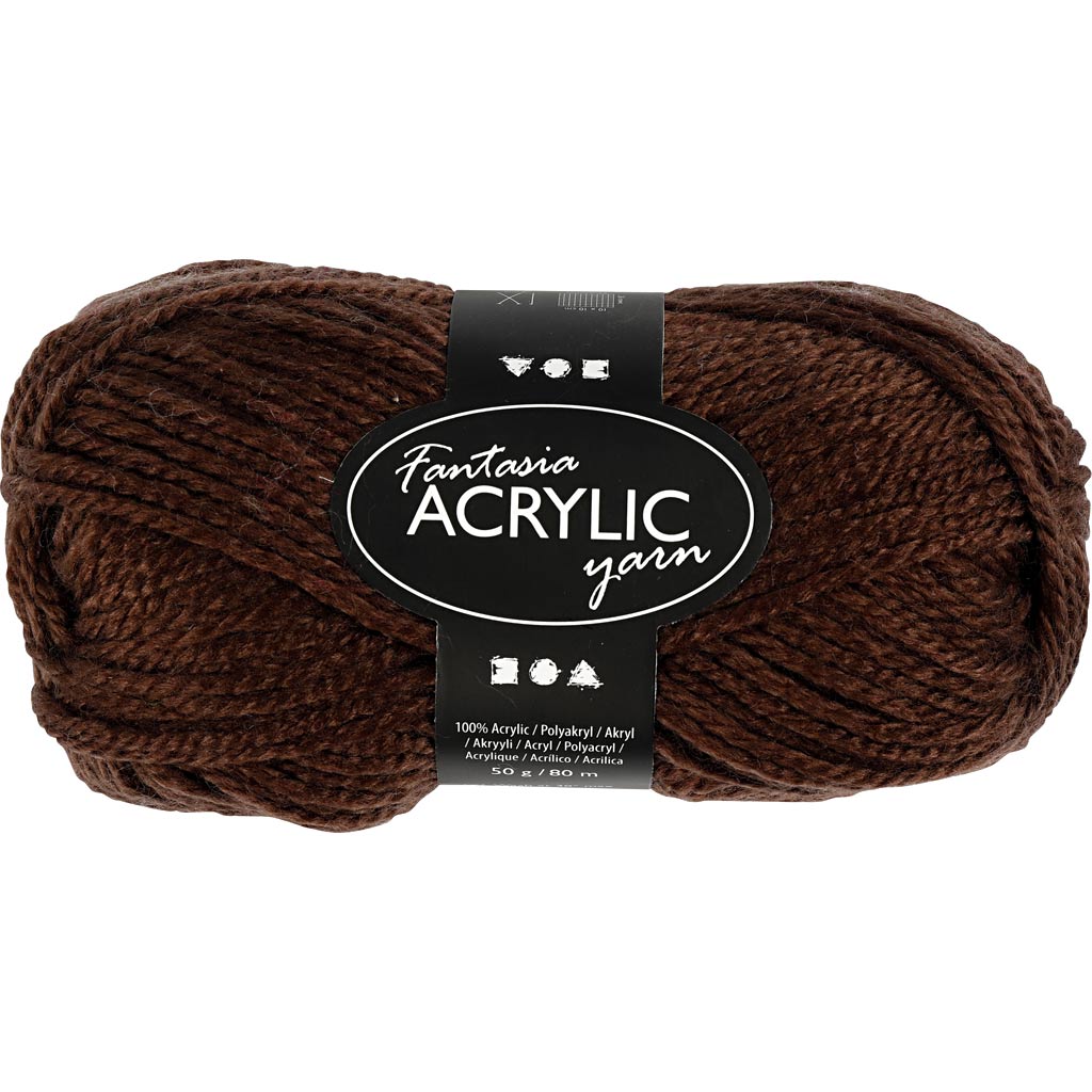 Fantasia akrüüllõng, L: 80 M, vardad 4,5-5, pruun, 50 g/ 1 pallikas