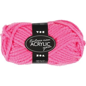 Fantasia akrüüllõng, L: 35 M, vardad 9-10, neoonroosa, 50 g/ 1 pallikas