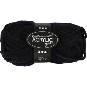 Fantasia akrüüllõng, L: 35 M, vardad 9-10, must, 50 g/ 1 pallikas