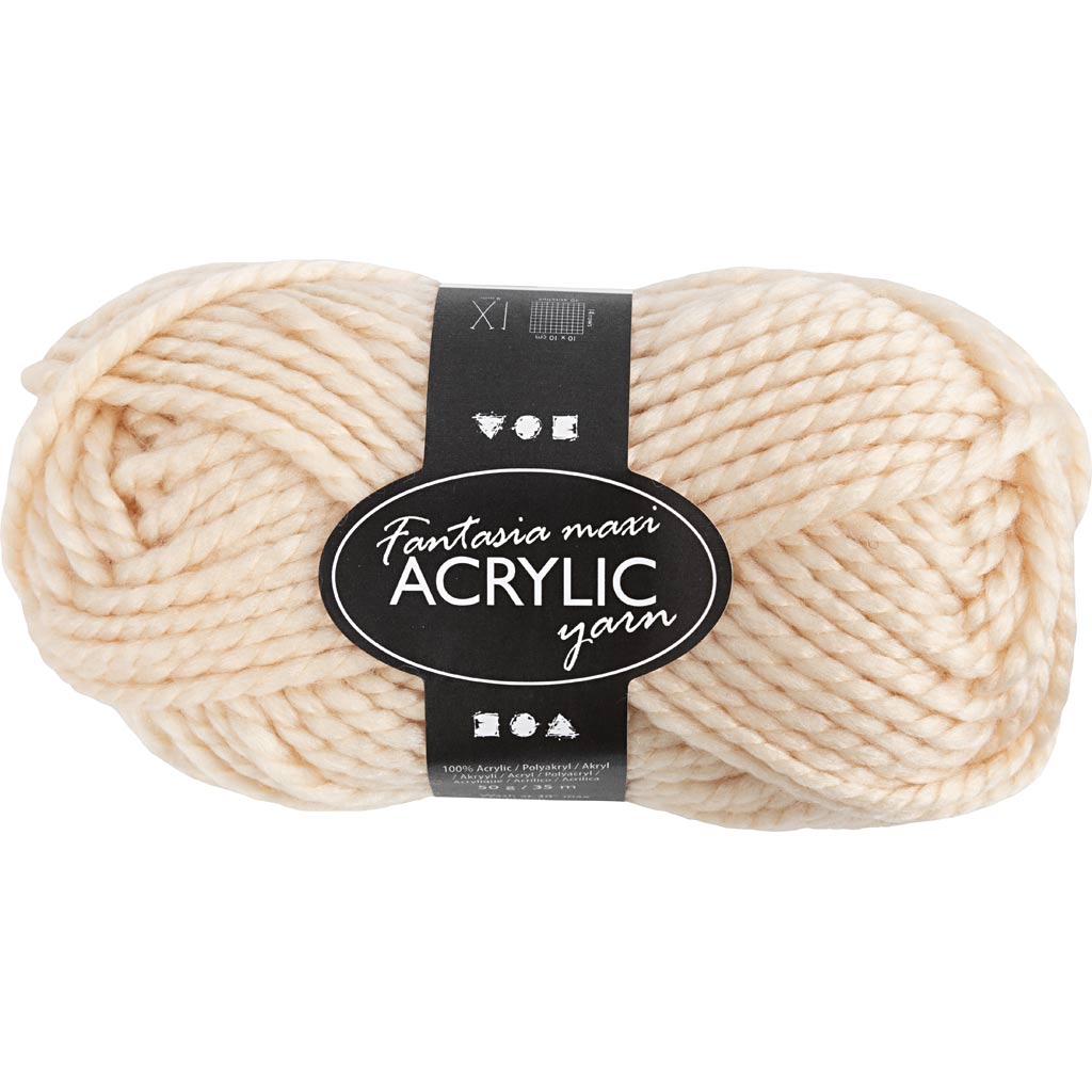 Fantasia akrüüllõng, L: 35 M, vardad 9-10, helebeež, 50 g/ 1 pallikas