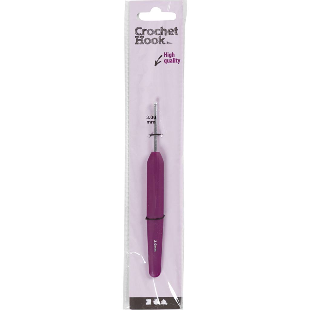 Heegelnõel, nr. 3, pikkus: 13,3 cm, suurus 3 mm, lilla, 1 tk. - Image 2