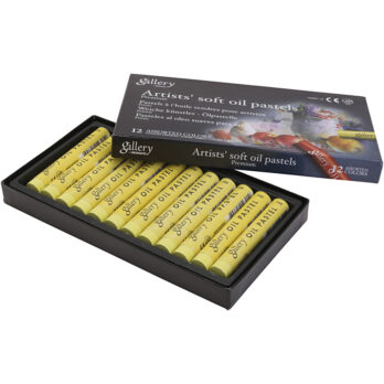 Galerii Õlipastell, L: 7 cm, diameeter. 11 mm, paksus 11 mm, sidrunikollane, 12 tk/ 1 pakk