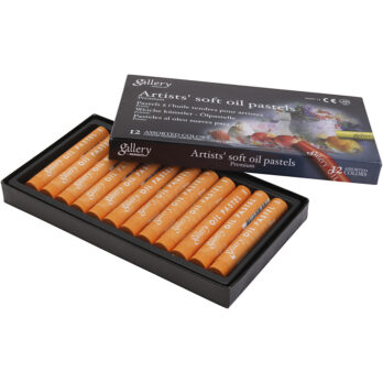 Galerii Õlipastell, L: 7 cm, diameeter. 11 mm, paksus 11 mm, oranž, 12 tk/ 1 pakk