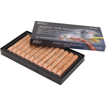 Galerii Õlipastell, L: 7 cm, diameeter. 11 mm, paksus 11 mm, lõhe, 12 tk/ 1 pakk