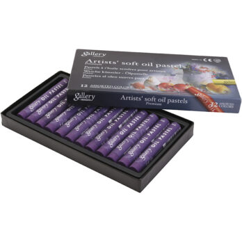 Galerii Õlipastell, L: 7 cm, diameeter. 11 mm, paksus 11 mm, violetne, 12 tk/ 1 pakk