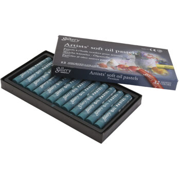 Galerii Õlipastell, L: 7 cm, diameeter. 11 mm, paksus 11 mm, malahhiidiroheline (180), 12 tk/ 1 pakk