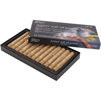 Galerii Õlipastell, L: 7 cm, diameeter. 11 mm, paksus 11 mm, ooker, 12 tk/ 1 pakk