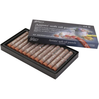 Galerii Õlipastell, L: 7 cm, diameeter. 11 mm, paksus 11 mm, põletatud oranž, 12 tk/ 1 pakk