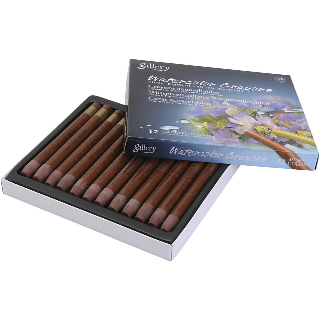 Akvarellvärvipliiatsid, pruun, 12 tk/ 1 pakk