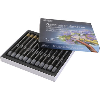 Akvarellvärvipliiatsid, must, 12 tk/ 1 pakk