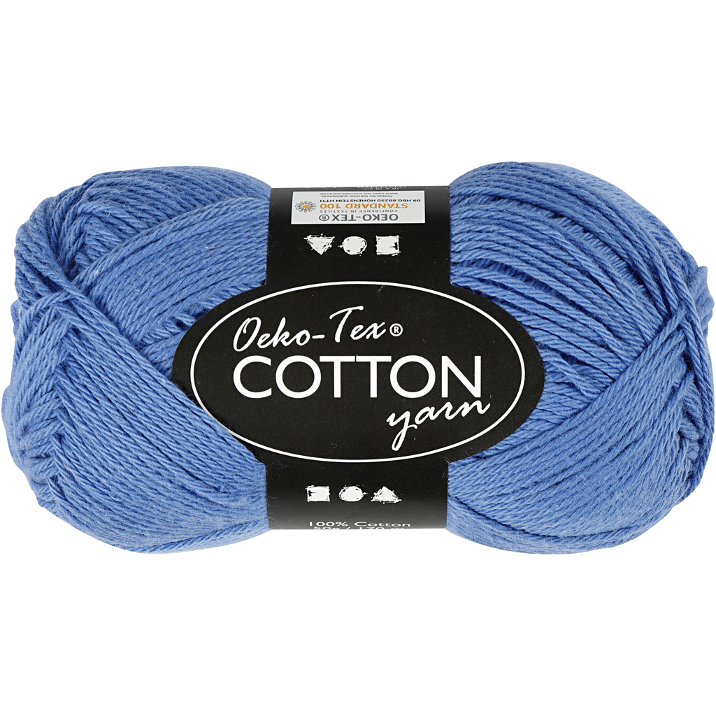 Puuvillane lõng, nr. 8/4, L: 170 M, vardad 3-3,5, sinine, 50 g/ 1 pallikas - Image 2