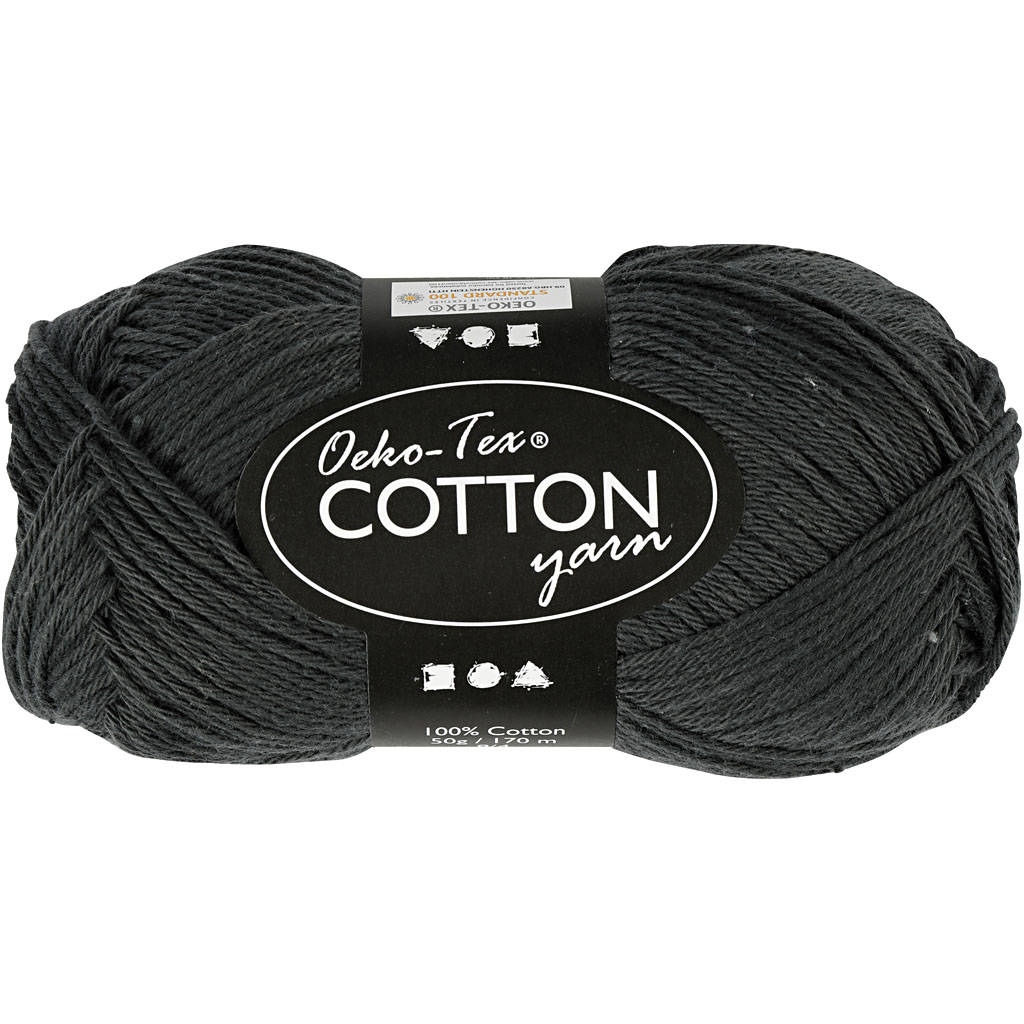 Puuvillane lõng, nr. 8/4, L: 170 M, vardad 3-3,5, antratsiithall, 50 g/ 1 pallikas - Image 2