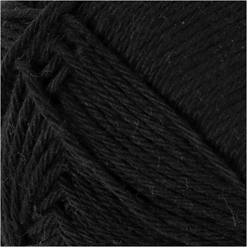 Puuvillane lõng, nr. 8/4, L: 170 M, vardad 3-3,5, must, 50 g/ 1 pallikas - Image 3
