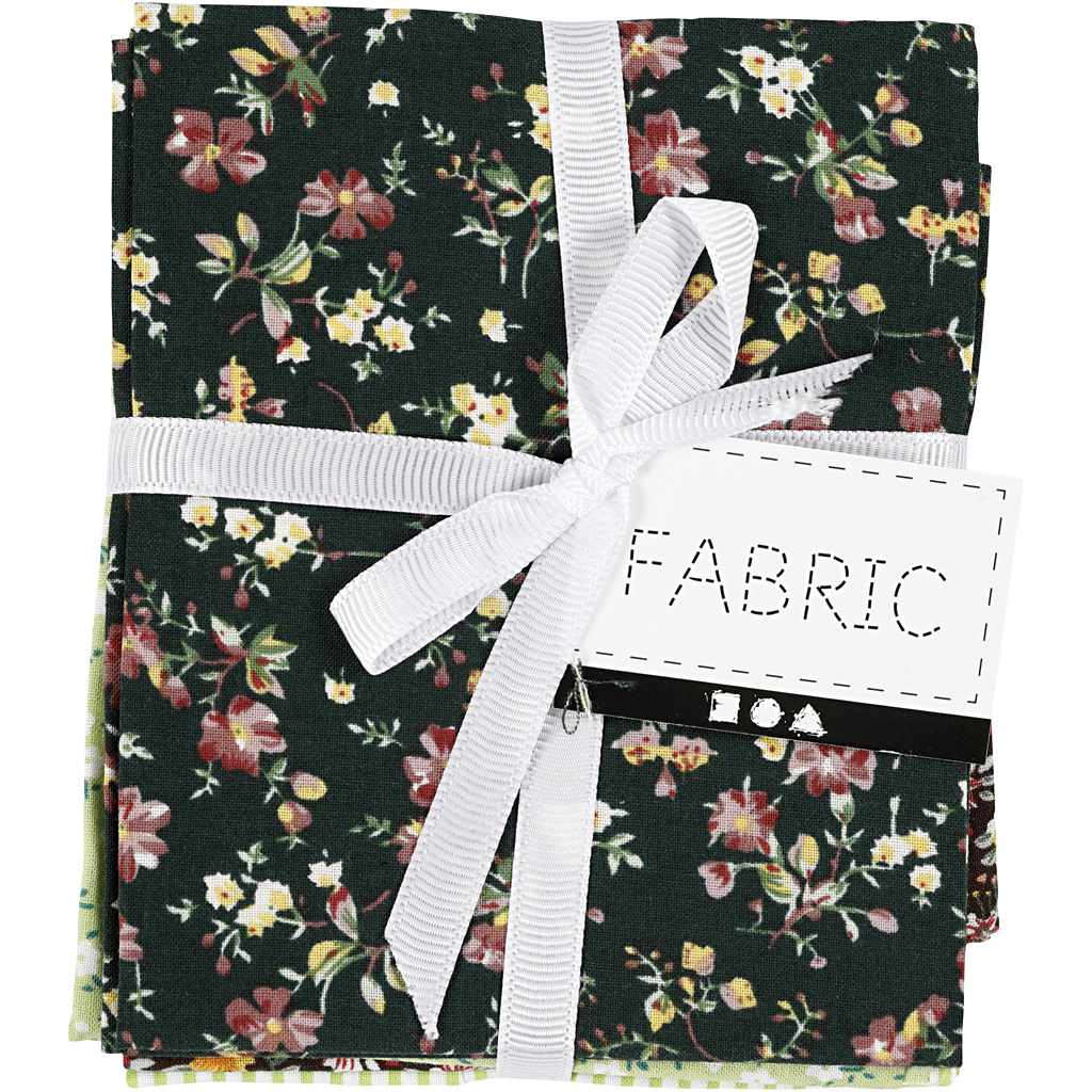 Patchwork kangas, suurus 45x55 cm, 100 g, roheline, 4 tk/ 1 pakk - Image 3