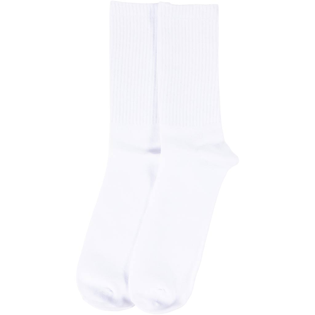 Puuvillased sokid, suurus 43-46, valge, 1 paar