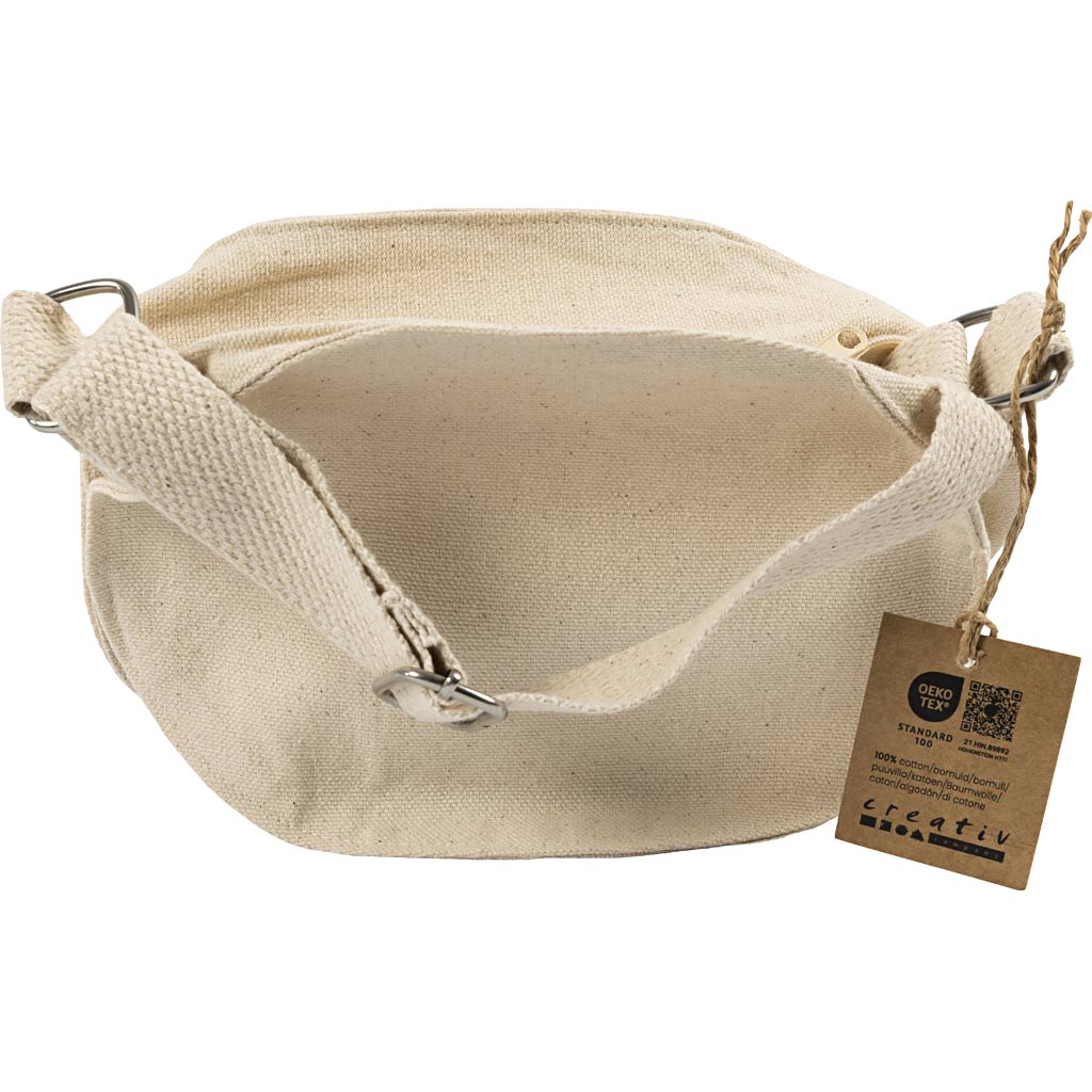 Õlakott, K: 13,5 cm, S. 8 cm, L: 18 cm, 300 g, hele naturaalne, 1 tk. - Image 2