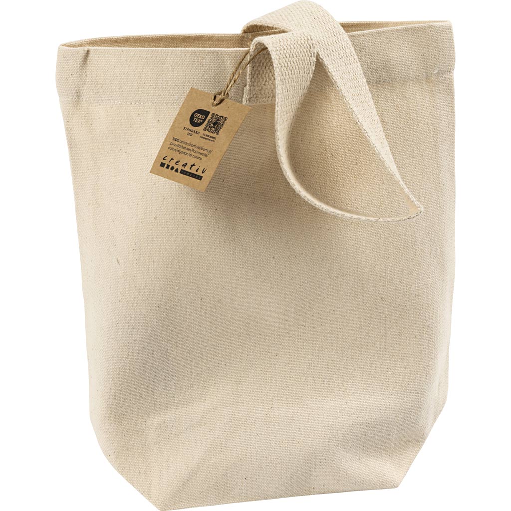 Väike kott, K: 26 cm, S. 9,5 cm, L: 23 cm, hele naturaalne, 1 tk. - Image 2