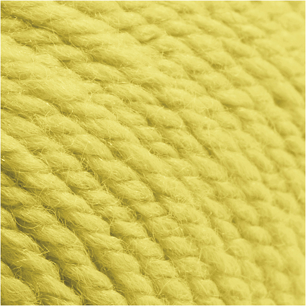 Villane lõng, L: 125 M, kollane, 100 g/ 1 pallikas - Image 2