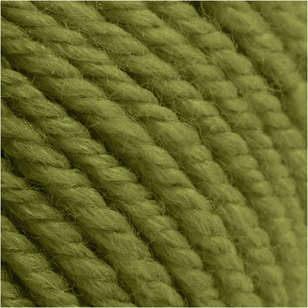 Villane lõng, L: 125 M, oliivroheline, 100 g/ 1 pallikas - Image 2