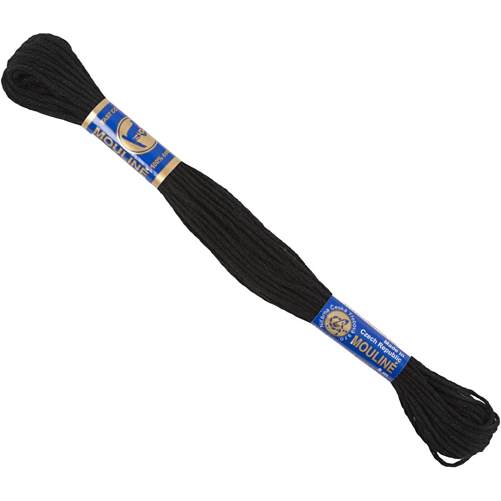 Tikkimisniit, must, 12x8 m/ 1 pakk