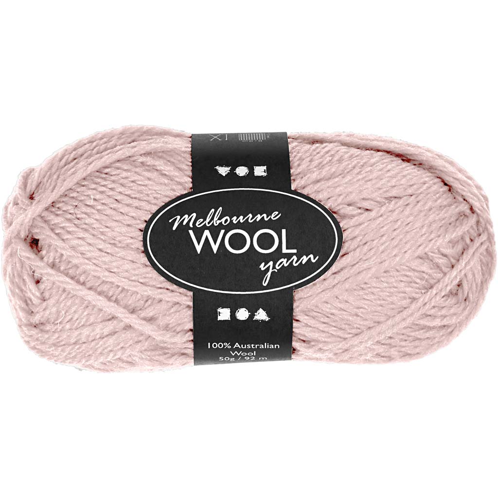 Melbourne Wool Yarn, L: 92 M, hele punane, 50 g/ 1 pallikas