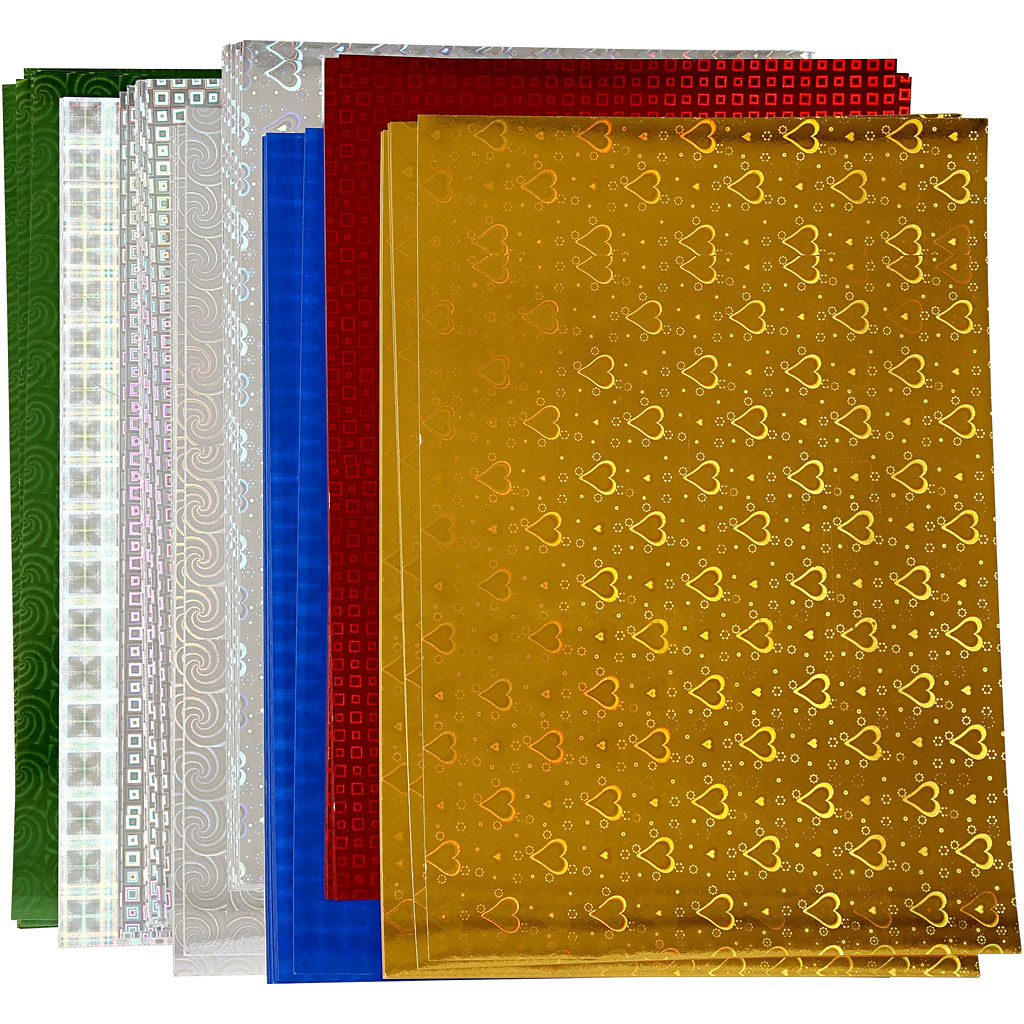 Holograafiline paber, A4, leht 210x297 mm, 120 g, 8 ass-lehte/ 1 pakk - Image 3