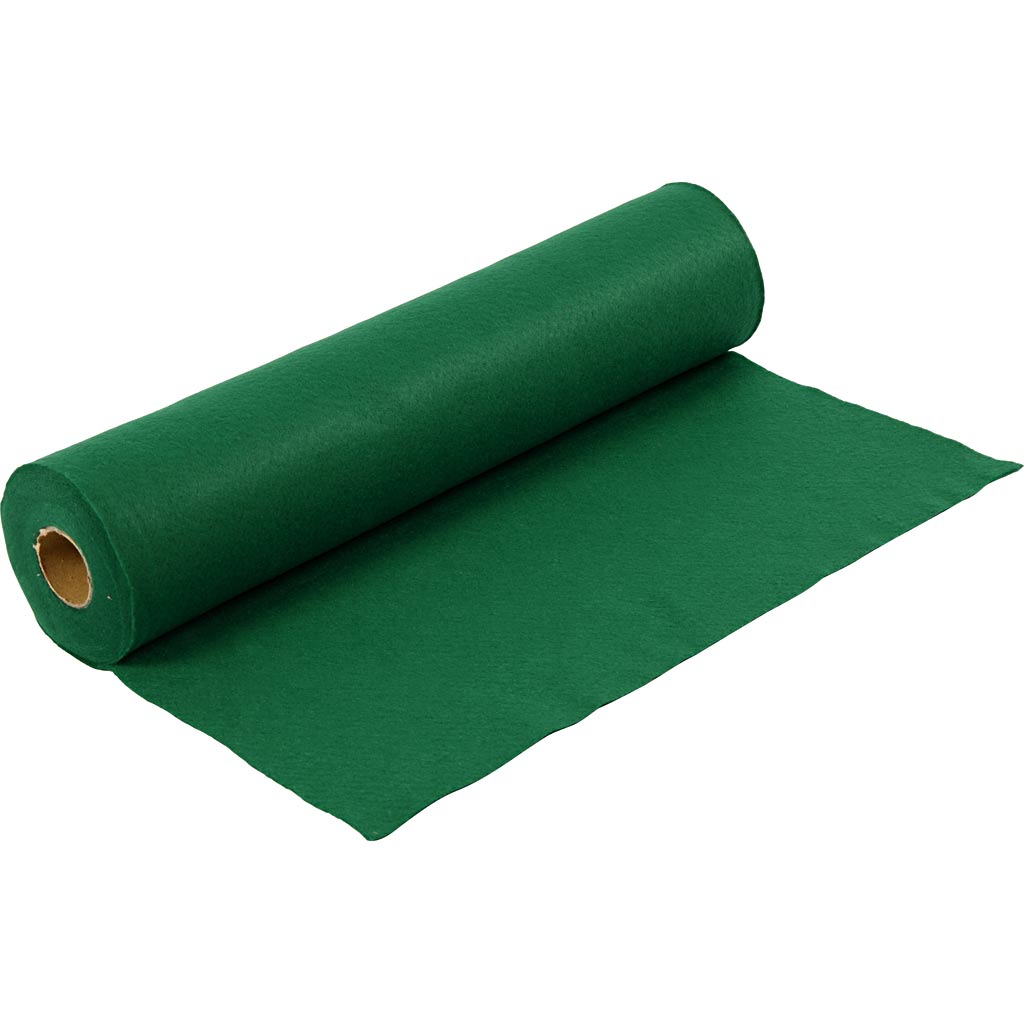 Käsitöövilt, laius 45 cm, paksus 1,5-2 mm, 180-200 g, roheline, 5 m/ 1 rull.