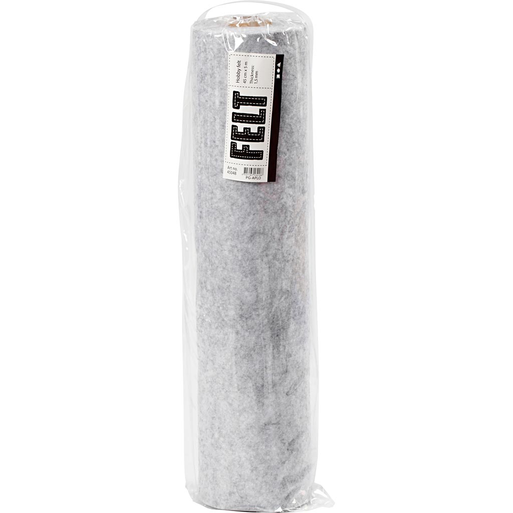 Käsitöövilt, laius 45 cm, paksus 1,5-2 mm, tekstuurne, 180-200 g, hall, 5 m/ 1 rull. - Image 2