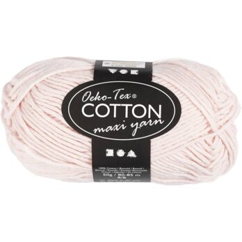 Puuvillane lõng, nr. 8/8, L: 80-85 M, vardad 4-4,5, tolmaroosa, 50 g/ 1 pallikas