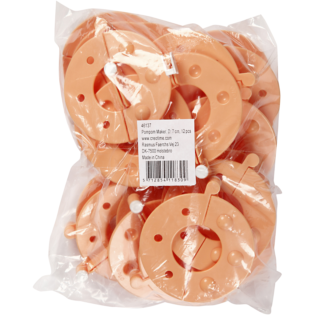 Pom-Pom Maker, diameeter. 7 cm, 12 tk/ 1 pakk - Image 2
