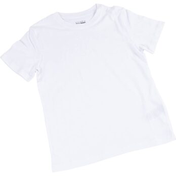 T-särgid, laius: 40 cm, suurus 7-8 aastat, ümmargune kaelus, 145 g, valge, 1 tk.