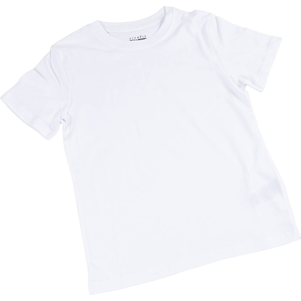 T-särgid, laius: 40 cm, suurus 7-8 aastat, ümmargune kaelus, 145 g, valge, 1 tk.