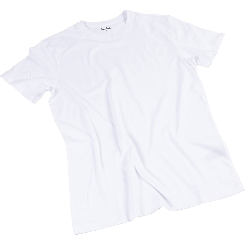 T-särgid, laius: 48 cm, suurus väike, ümmargune kaelus, 145 g, valge, 1 tk.