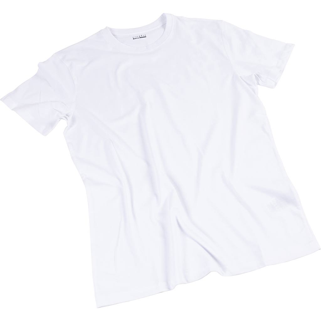 T-särgid, laius: 52 cm, suurus medium, ümmargune kaelus, 145 g, valge, 1 tk.