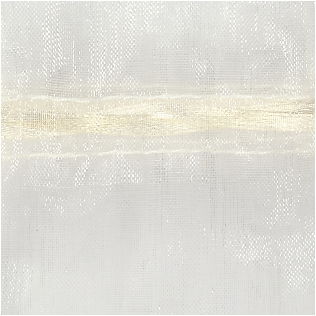 Organza kotid, suurus 7x10 cm, naturaalvalge, 10 tk/ 1 pakk - Image 3