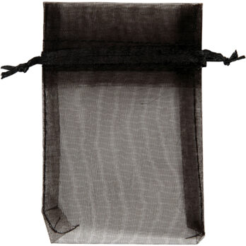 Organza kotid, suurus 7x10 cm, must, 10 tk/ 1 pakk