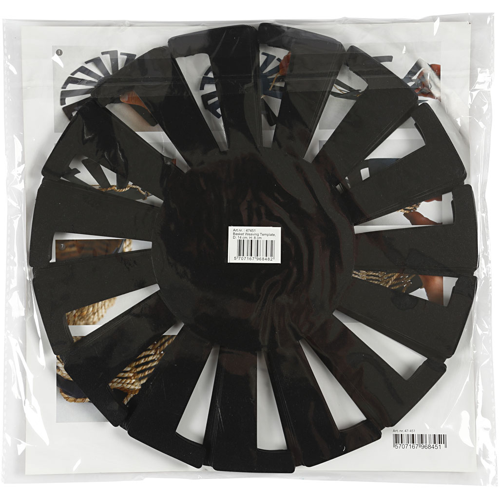 Korvipunumise šabloon, H: 8 cm, diameeter. 14 cm, must, 10 tk/ 1 pakk - Image 3