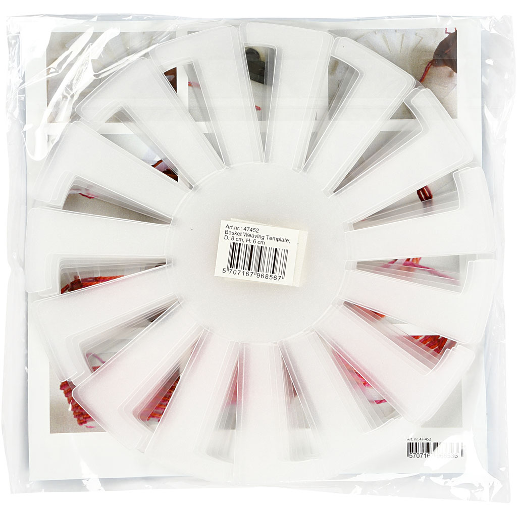 Korvipunumise šabloon, H: 6 cm, diameeter. 8 cm, läbipaistev, 10 tk/ 1 pakk - Image 3