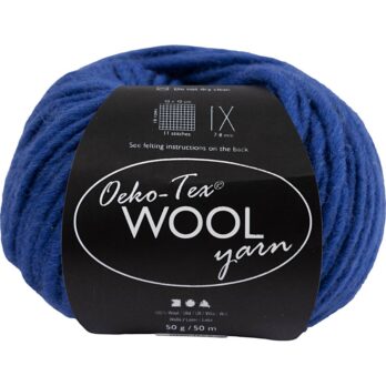 Villane lõng, L: 50 M, vardad 8-9, sinine, 50 g/ 1 pallikas