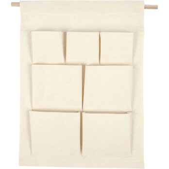 Riputatav organiseerija, K: 46 cm, L: 34 cm, hele naturaalne, 1 tk.