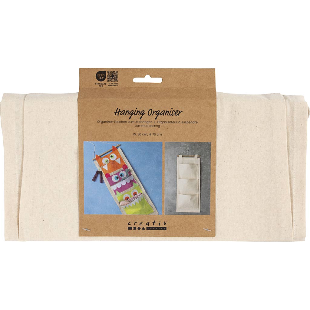 Riputatav organiseerija, K: 75 cm, L: 30 cm, 145 g, hele naturaalne, 1 tk. - Image 2