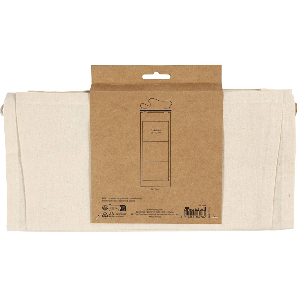 Riputatav organiseerija, K: 75 cm, L: 30 cm, 145 g, hele naturaalne, 1 tk. - Image 3