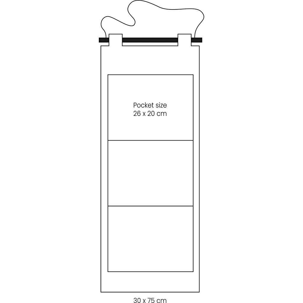 Riputatav organiseerija, K: 75 cm, L: 30 cm, 145 g, hele naturaalne, 1 tk. - Image 5
