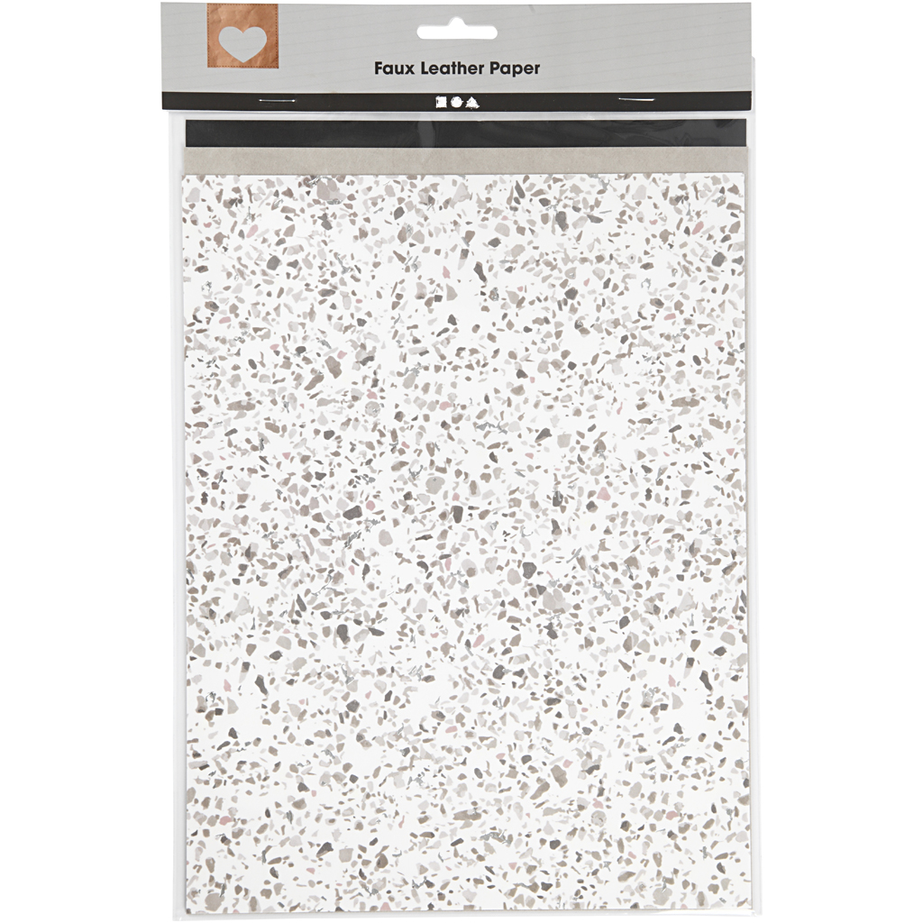 Kunstnahast paber, leht 21x27,5+21x28,5+21x29,5 cm, paksus 0,55 mm, ühevärviline, fooliumiga, trükitud, 3 lehte/ 1 pakk. - Image 2