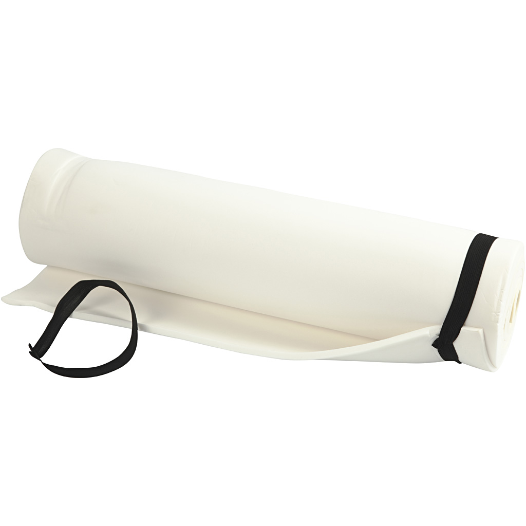 Rullmatt, L: 180 cm, L: 50 cm, paksus 6 mm, valge, 1 tk.