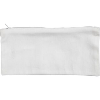 Puuvillane pliiatsikarp, suurus 11x23 cm, 210 g, valge, 1 tk