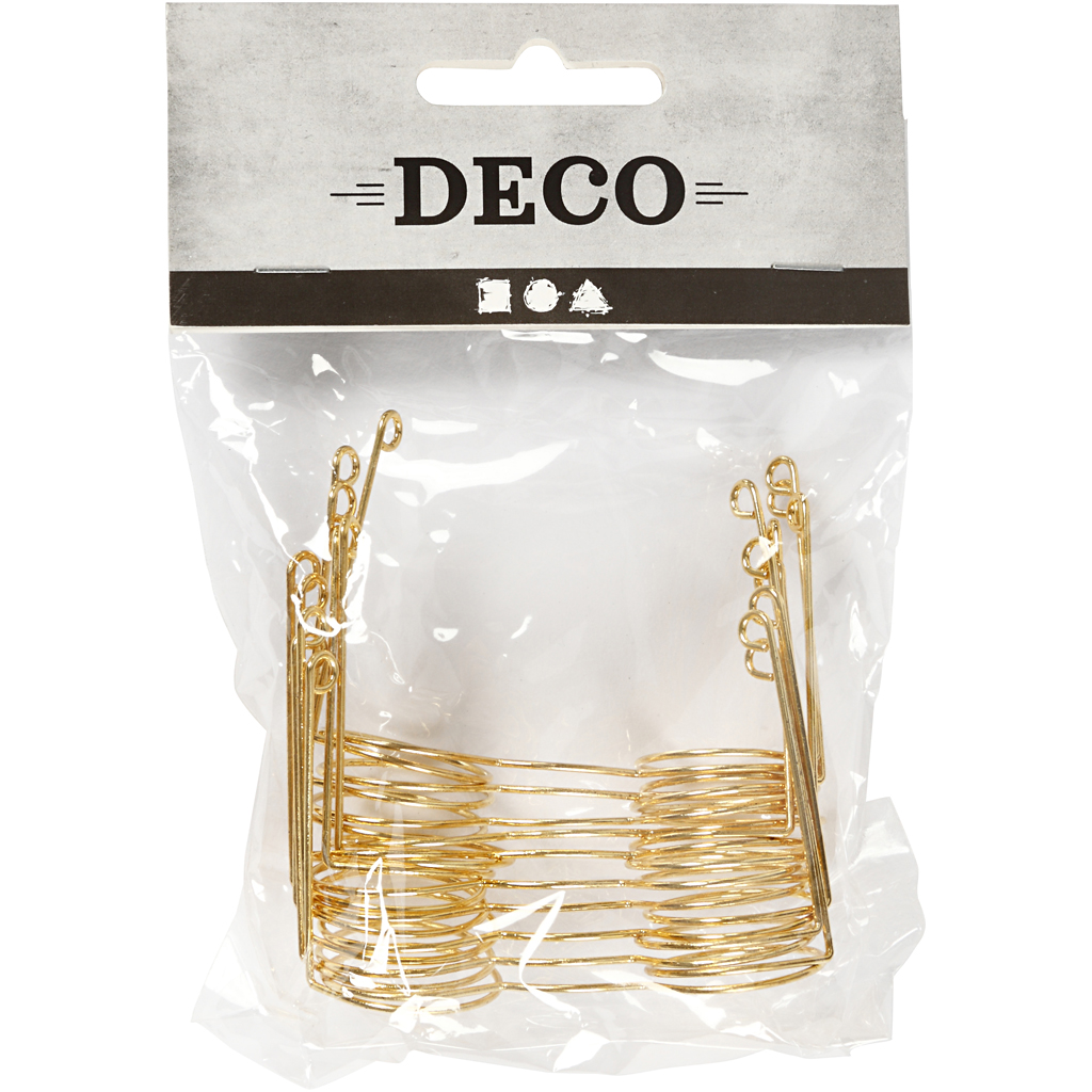 Uudisprillid, W: 60 mm, augu suurus 21 mm, kuldne, 10 tk/ 1 pakk - Image 2